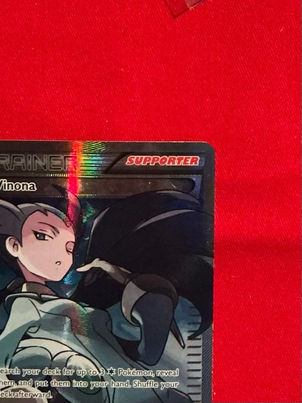 Pokemon Winona Trainer Supporter Card - Black & Blue Artwork